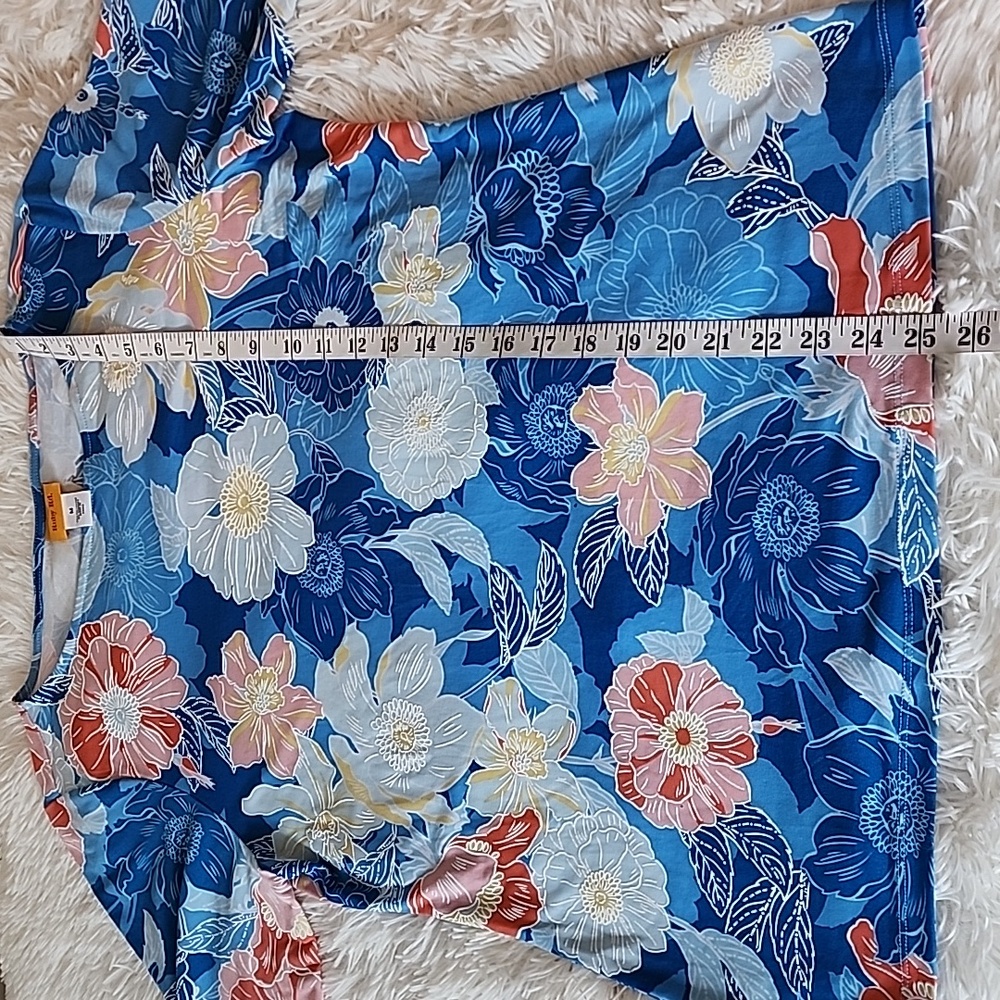 Ruby Rd Floral Blue Women's Top - Picture 5 of 6